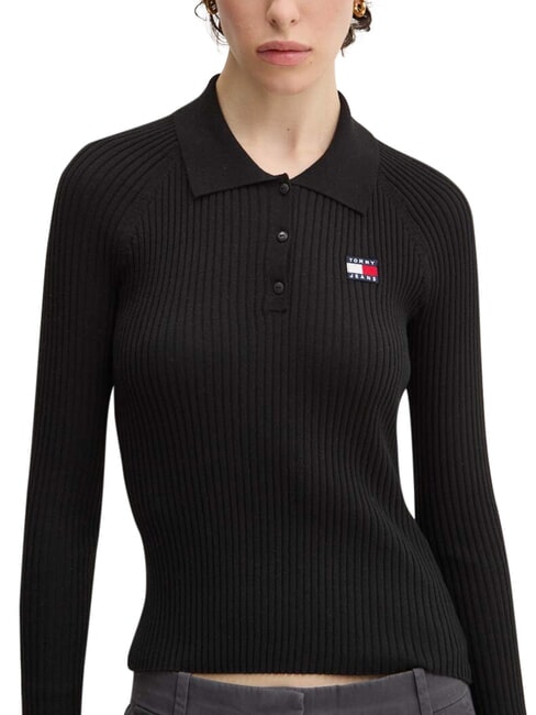 TH JEANS chemise &agrave; manches longues noir - Chandails pour femmes