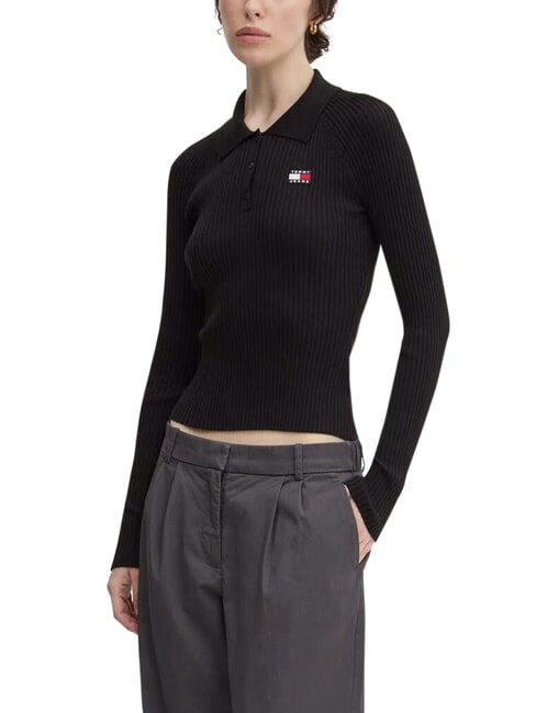 TH JEANS chemise &agrave; manches longues noir - Chandails pour femmes