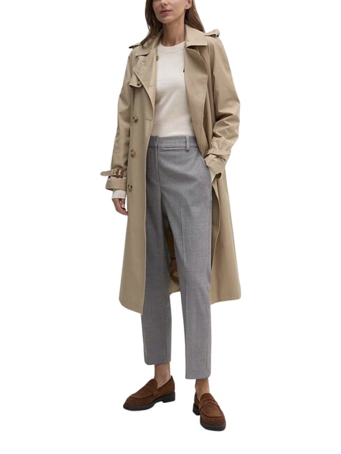 TH Pantalon slim, style classique v&eacute;rification globale stp/s/texture h gris - Pantalons pour femmes