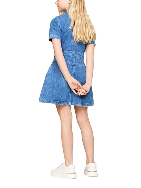 TH Robe en jean &agrave; manches courtes pour filles ltweightdenim - Robes pour petites filles