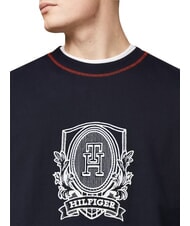 TOMMY HILFIGER TH Sweat-shirt en coton &agrave; manches longues ciel du d&eacute;sert - Pulls molletonn&eacute;s - 4