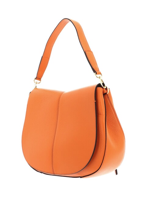 HELENA ROUND Sac en cuir avec bandouli&egrave;re en corde orange flamme - Sacs pour Femme