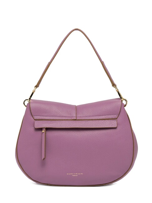 HELENA ROUND Sac en cuir avec bandouli&egrave;re en corde Argyle violet - Sacs pour Femme