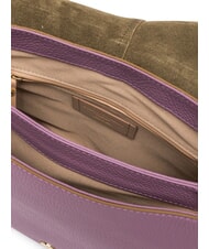 GIANNI CHIARINI HELENA ROUND Sac en cuir avec bandouli&egrave;re en corde Argyle violet - Sacs pour Femme - 4