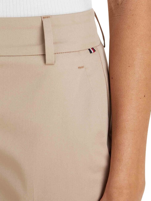 TH Pantalon en coton beige - Pantalons pour femmes