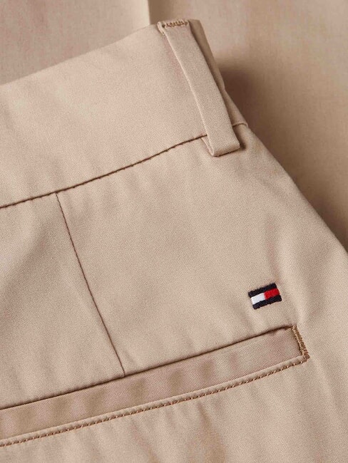 TH Pantalon en coton beige - Pantalons pour femmes