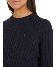 TOMMY HILFIGER TH Pull en coton &agrave; col rond ciel du d&eacute;sert - Chandails pour femmes - 4