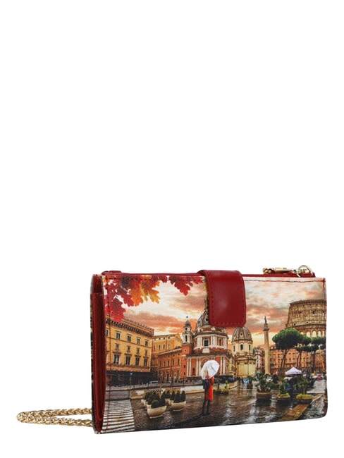 YESBAG Pochette portefeuille avec bandouli&egrave;re Rome sous la pluie - Sacs pour Femme
