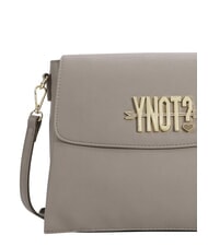YNOT LOVERS Sac bandouli&egrave;re &agrave; rabat taupe - Sacs pour Femme - 3