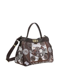 YNOT FASHIONOPOLY Sac &agrave; main avec bandouli&egrave;re chocolat - Sacs pour Femme - 3