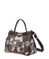YNOT FASHIONOPOLY Sac &agrave; main avec bandouli&egrave;re chocolat - Sacs pour Femme - 4