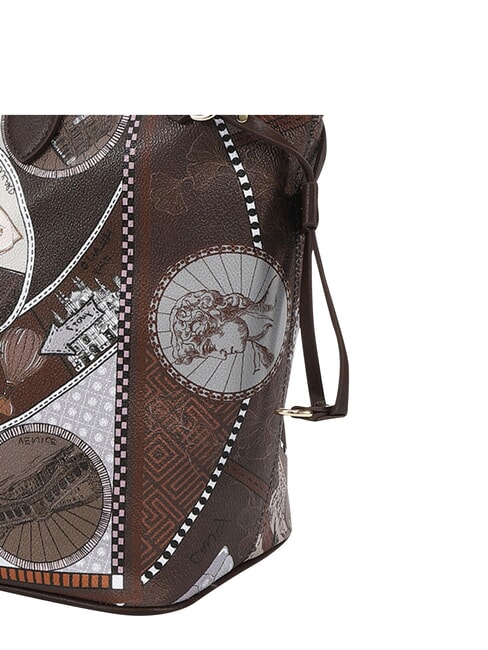 FASHIONOPOLY sac de courses, sac bandouli&egrave;re chocolat - Sacs pour Femme