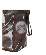 YNOT FASHIONOPOLY sac de courses, sac bandouli&egrave;re chocolat - Sacs pour Femme - 5