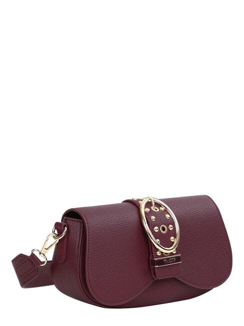ROCKER Sac bandouli&egrave;re avec boucle et clous vin - Sacs pour Femme