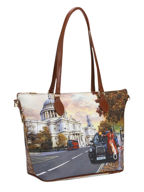 YESBAG Sac cabas bandouli&egrave;re moyen touriste londonien - Sacs pour Femme