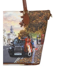YNOT YESBAG Sac cabas bandouli&egrave;re moyen touriste londonien - Sacs pour Femme - 3