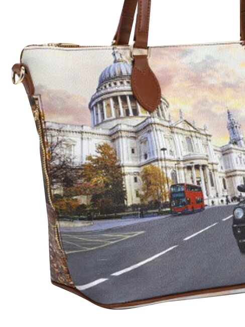 YESBAG Sac cabas bandouli&egrave;re moyen touriste londonien - Sacs pour Femme