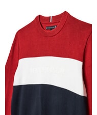 TOMMY HILFIGER TH Pull en coton &agrave; col rond blocs de couleur rwb - Tee-shirt enfant - 3