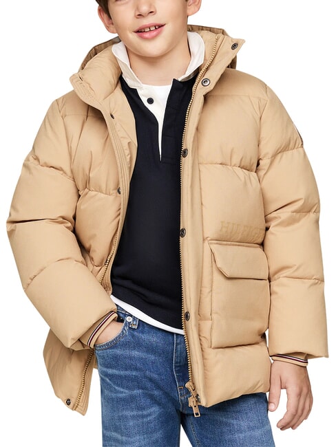 TH KIDS Veste &agrave; capuche kaki classique - B&eacute;b&eacute; Vestes