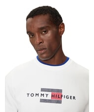 TOMMY HILFIGER TH Sweat-shirt blanc - Pulls molletonn&eacute;s - 4