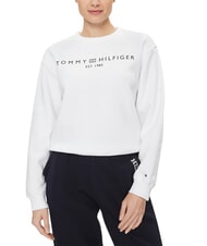 TOMMY HILFIGER TH Sweat-shirt blanc optique - Sweat-shirts pour femmes - 4