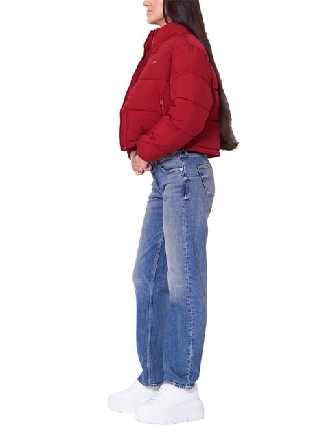 TH JEANS doudoune courte rouge r&eacute;gate - Doudounes femme