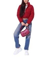 TOMMY HILFIGER TH JEANS doudoune courte rouge r&eacute;gate - Doudounes femme - 5
