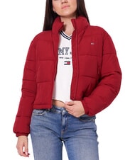 TOMMY HILFIGER TH JEANS doudoune courte rouge r&eacute;gate - Doudounes femme - 6