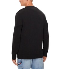TOMMY HILFIGER TH JEANS  Pull col V en coton noir - Pulls pour hommes - 2