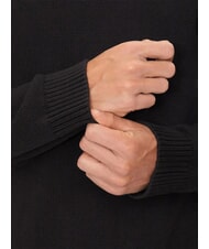 TOMMY HILFIGER TH JEANS  Pull col V en coton noir - Pulls pour hommes - 7