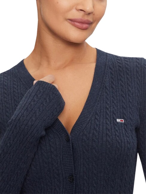 TH JEANS cardigan &agrave; manches longues bleu marine nuit noire m&eacute;lang&eacute; - Chandails pour femmes