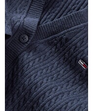 TOMMY HILFIGER TH JEANS cardigan &agrave; manches longues bleu marine nuit noire m&eacute;lang&eacute; - Chandails pour femmes - 7