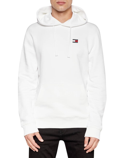 TH JEANS Sweat &agrave; capuche en coton blanc ancien - Pulls molletonn&eacute;s