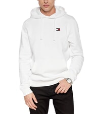 TOMMY HILFIGER TH JEANS Sweat &agrave; capuche en coton blanc ancien - Pulls molletonn&eacute;s - 4