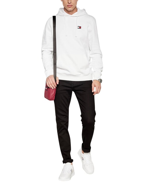 TH JEANS Sweat &agrave; capuche en coton blanc ancien - Pulls molletonn&eacute;s