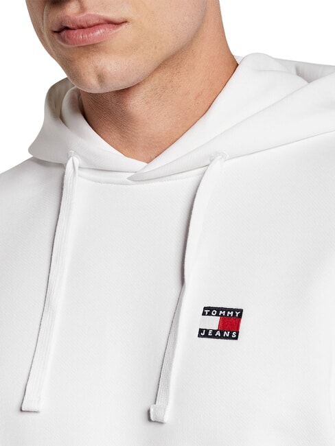 TH JEANS Sweat &agrave; capuche en coton blanc ancien - Pulls molletonn&eacute;s