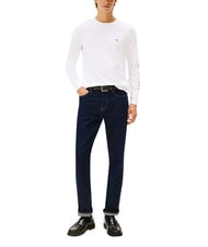 TOMMY HILFIGER TH T-shirt &agrave; manches longues blanc - Pulls pour hommes - 2