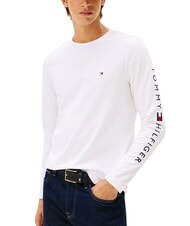TOMMY HILFIGER TH T-shirt &agrave; manches longues blanc - Pulls pour hommes - 4