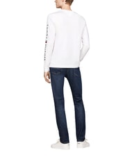 TOMMY HILFIGER TH T-shirt &agrave; manches longues blanc - Pulls pour hommes - 5