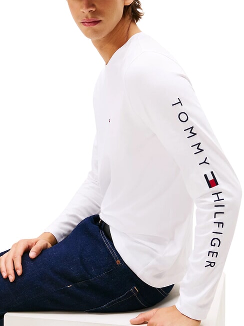 TH T-shirt &agrave; manches longues blanc - Pulls pour hommes