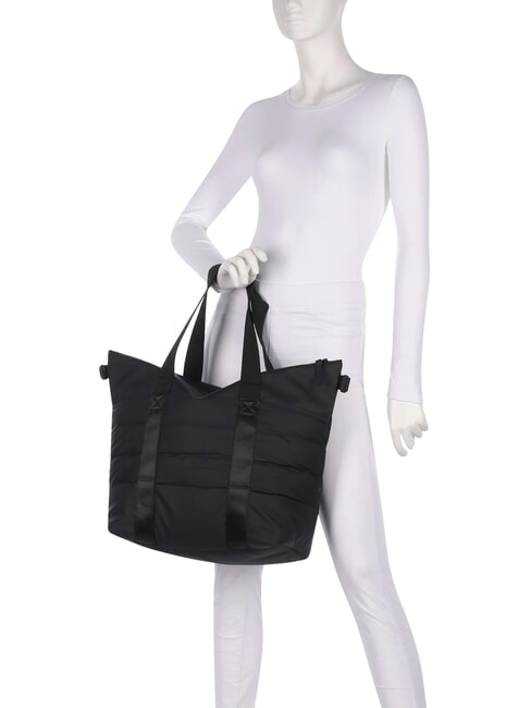PUFFER Sac cabas port&eacute; &eacute;paule, avec bandouli&egrave;re noir - Sacs pour Femme