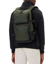 RAINS TRAIL CARGO BACKPACK Sac &agrave; dos PC 13" vert - Sacs &agrave; dos pour l'&Eacute;cole & les Loisirs - 2