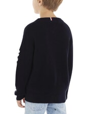 TOMMY HILFIGER TH pull en coton &agrave; col rond ciel du d&eacute;sert - Pulls pour enfants - 4
