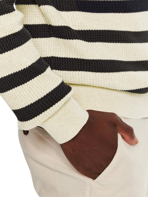 TH pull en coton &agrave; col rond lait d'avoine chaud / ciel du d&eacute;sert - Pulls pour hommes