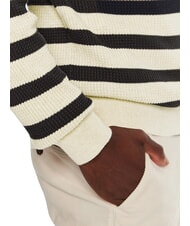 TOMMY HILFIGER TH pull en coton &agrave; col rond lait d'avoine chaud / ciel du d&eacute;sert - Pulls pour hommes - 5