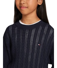 TOMMY HILFIGER TH pull en coton &agrave; col rond ciel du d&eacute;sert - Pulls pour enfants - 5