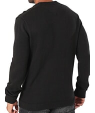 TOMMY HILFIGER TH JEANS pull en coton &agrave; col rond noir - Pulls pour hommes - 2