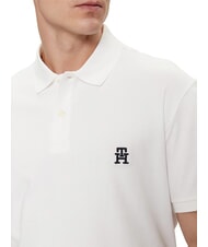 TOMMY HILFIGER TH polo &agrave; manches courtes blanc - chemise polo - 4