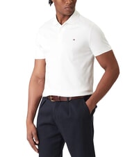 TOMMY HILFIGER TH Polo &agrave; manches courtes avec ruban au col blanc optique - chemise polo - 3