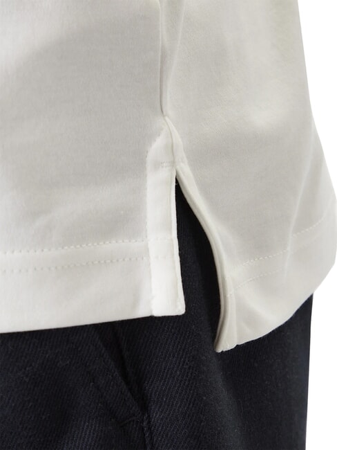 TH Polo &agrave; manches courtes avec ruban au col blanc optique - chemise polo